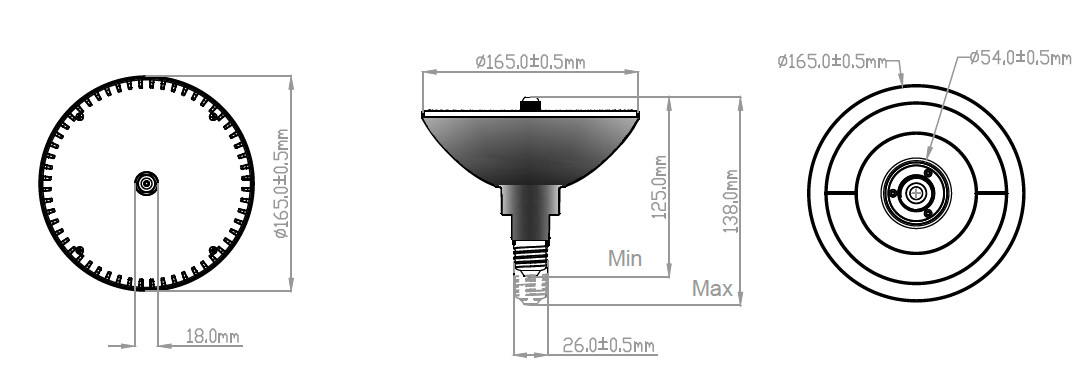 Anti UV monochrome Pool Lights Aluminum Substrate E26 PAR56 1700LM