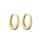 Stainless Steel 18k Gold Jewelry Contemporary Round Women Men Gold Hoop Earrings