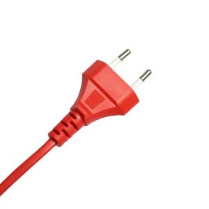 Wholesale 1m Vde Eu electrical 2.5A 120V/220V/240V 2 pin AC power cord cable standard power cord white hair dryer straightener plu from china suppliers