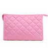 Buy cheap Diamond Stitch Pattern Zipper Cosmetic Bag For Travel 19cm×12cm×6cm from wholesalers