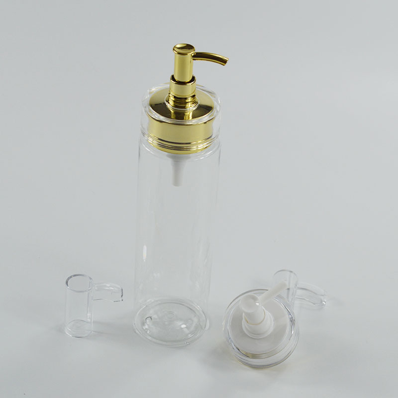 Plastic Cap Luxury 24mm UV Plating Gold Color Lotion Dispenser Pump for Acrylic Bottle
