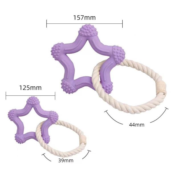 Buy cheap Pet Puzzle Toy Factory Pentacle Cotton Rope Interactive Chew Molar Teeth Cleaning Rubber Toys from wholesalers