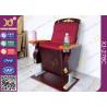Buy cheap Antique Solid Wood Auditorium Chairs With Solid Wood Armrest And Cup Holder from wholesalers