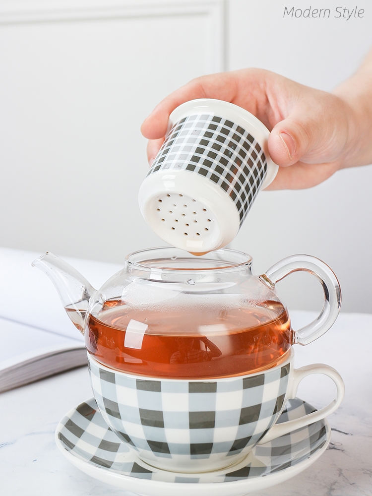 Sustainable Drinkware Type Glass Teapot Ceramic Tea Set Ideal Valentine'S Day Gift