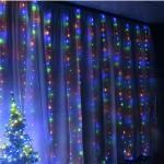 IP44 3*3M 300 LED Copper Wire Curtain Light 5V USB With 8 Mode