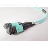 Buy cheap 2X12F MPO To MPO Fanout Cable , Female Om4 Fiber Patch Cable High Tensile Strength from wholesalers