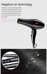 Professional Salon Far Infrared Hair Dryer , Black AC Motor Blow Dryer