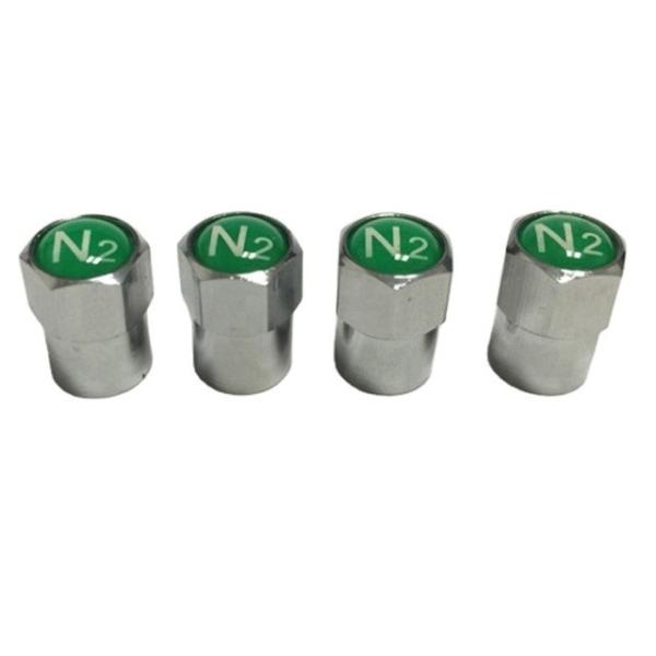 Buy cheap Replace/Repair Purpose Green N2 Nitrogen Logo Seal Chrome-Plated Tire Valve Stem Caps for Universal Car Fitment from wholesalers