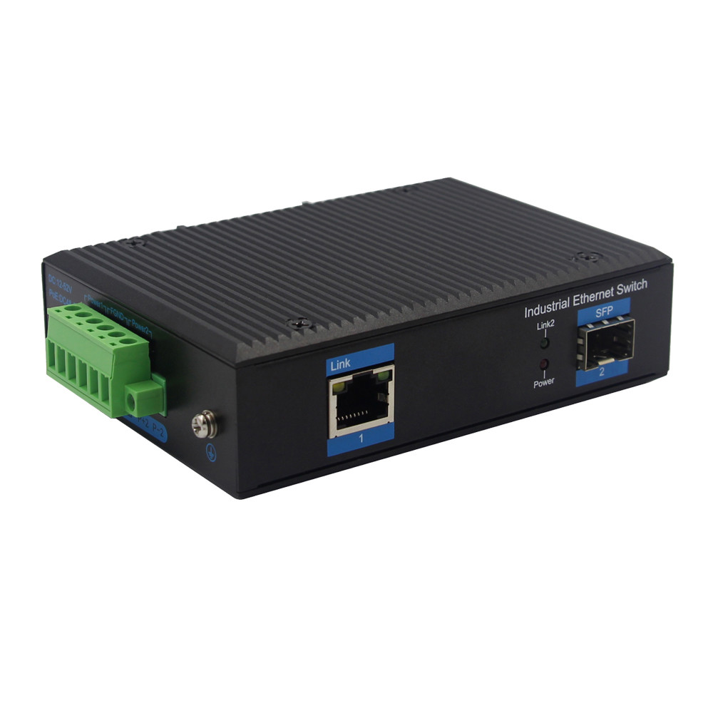 Industrial Gigabit SFP Slot Media Converter 10/100/1000M UTP to 1000M RJ45 Optical Media Converter DC24V
