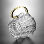 Heat Resistant Clear Glass Teapot Stovetop Safe Curved Sprouts Glass Tea Maker