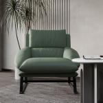 Hotel Ergonomic Upholstered Lounge Chair Modern Minimalist Green