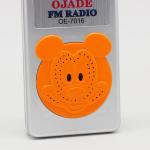 Sliver Small Hand Radio Mini FM Radio 22mm Bear With Headphone Jacks