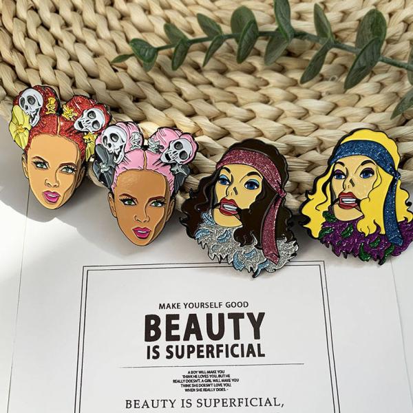 Buy cheap Cute Pin Badge Metal Logo Design Metal Crafts Custom Enamel Pin Hard Enamel Pin from wholesalers