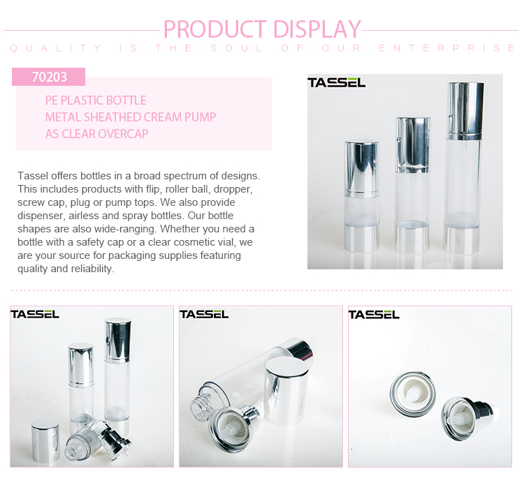 Makeup Packaging Airless Pump Container Airless Foundation Pump For Cream