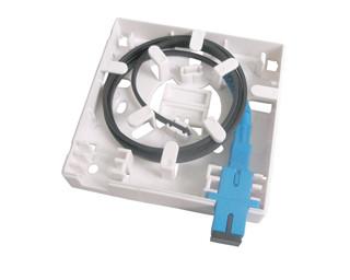Buy cheap 2 Ports FTTH 86*86 Fiber Optic Faceplate ABS plastic from wholesalers