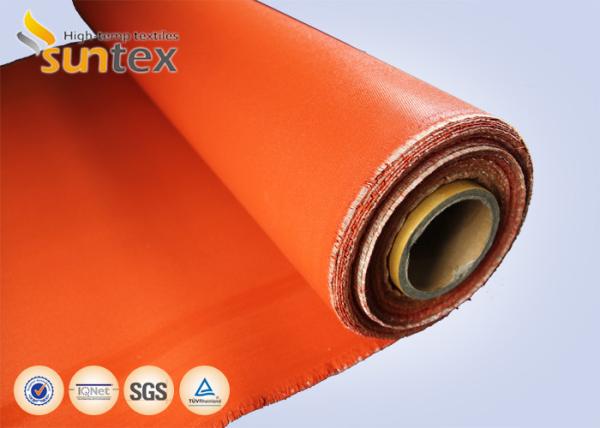 Buy cheap 0.8mm Red Silica Cloth Coated With Silicone For Fire Protective Barrier E 180 from wholesalers