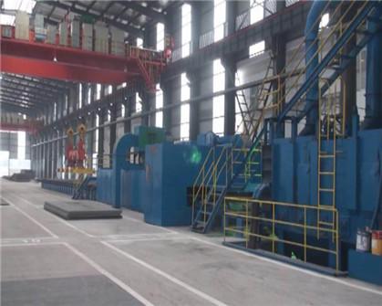 Buy cheap Steel Plate Pretreatment Roller Conveyor Blast Machine Large Workpieces Cleaning from wholesalers