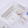 Buy cheap Plain White PU Leather Jewelry Box , Leather Jewelry Case For Ring Pendant Bracelet from wholesalers