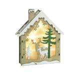 Christmas LED Light Wooden House Luminous Cabin Merry Christmas Decorations for