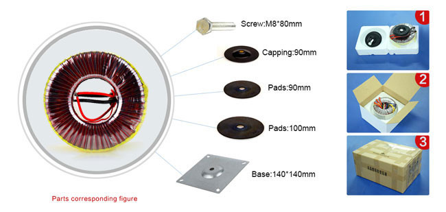 50Hz / 60Hz Toroidal Type Transformer 2000W Higher Energy Conversion Efficiency