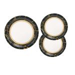 Soak Proof Black Disposable Dinner Plates
