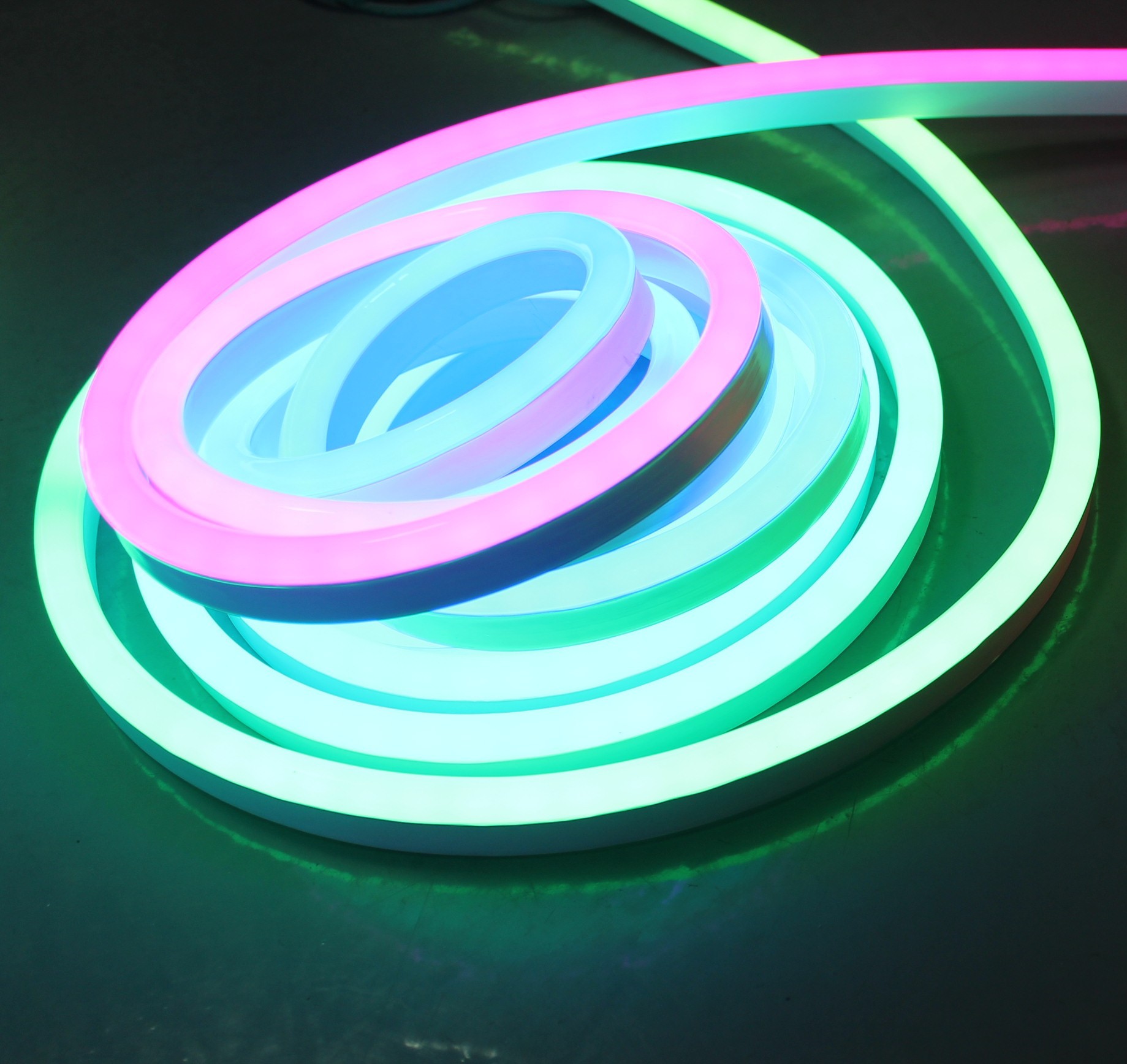 24v digital rgb led neon flex chasing strip 5050 SPI programmable lights