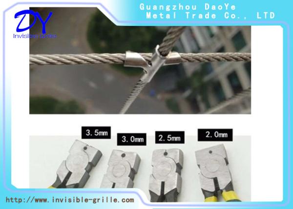 Buy cheap Fireproof Stainless Steel Cross Clip For 316 304 Wire Invisible Safety Grille from wholesalers