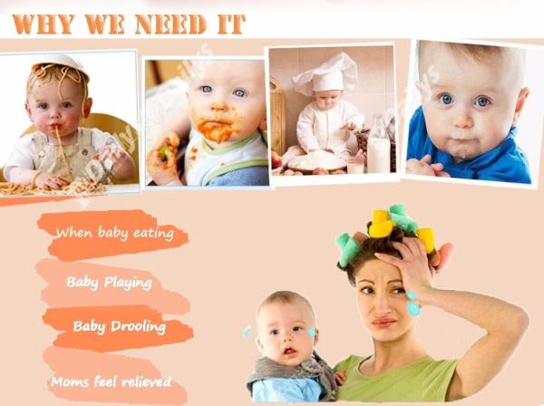 Buy cheap Baby Paper Aprons NonWoven Disposable Paper Bibs WaterProof from wholesalers