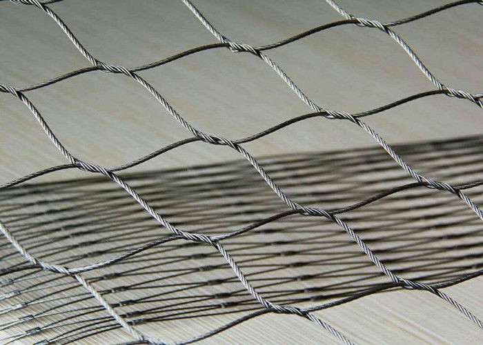 1.2mm Aviary Enclosure Stainless Steel Wire Rope Woven Mesh 316SS For Zoo