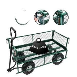 Wholesale Heavy Duty Steel Mesh Folding Garden Cart For Outdoor Shopping And Storage from china suppliers