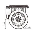 Horizontal Two Wheel Planetary Series AGV Drive System 7500W Wheel Diameter