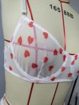 Cute Lingerie Cosplay Underwear Motorcycle Costume Heart Printed Sexy Bra And