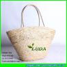 Buy cheap LUDA top zipper beach shoulder bag natural handmade wheat straw bag from wholesalers