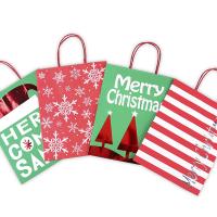 Buy cheap Recycled Christmas Kraft Paper Gift Bags Ultraportable Multifunctional product