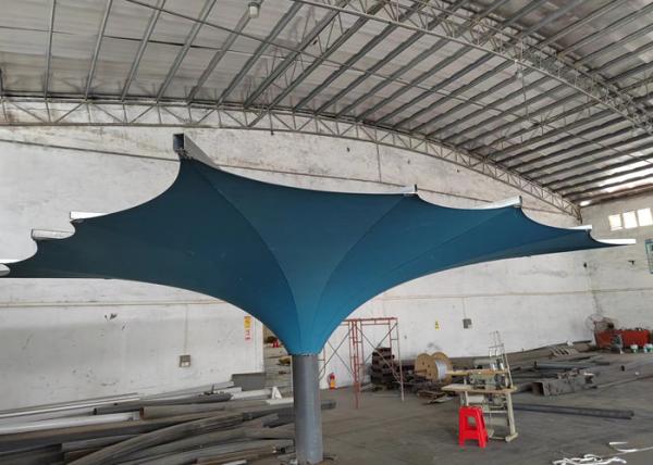 Buy cheap Single Post Large Tulip Umbrella Customized 6*6M Fashionable High Flexibility Shade Structures from wholesalers
