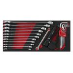 53pcs Four Wheel Car Mechanic Tool Set 3 Drawers for repairing workshop
