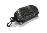 Black EVA Glasses Case Digital Printing Fabric Shockproof with Nylon Zipper
