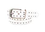 Circle Studded Mens Casual Leather Belt With Alloy Buckle
