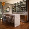 Buy cheap ISO Contemporary Coffee Bar Counter Acrylic Solid Surface L Shaped Bar Counter from wholesalers