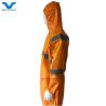 Buy cheap 175*140cm Anti-Splash USA Disposable PP PE 56GSM Reflective Tape Orange Coveralls from wholesalers