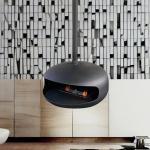 carbon fireplace hotels hanging indoor fireplace suspended stove forwood steel
