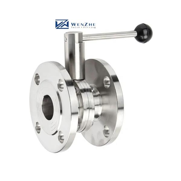 Buy cheap Stainless Steel Sanitary 304 316 DN150 Butterfly Valve 3A DIN from wholesalers