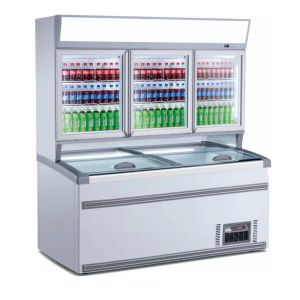 Buy cheap Dual Temperature Upright Combination Freezer With Top Sliding Door from wholesalers