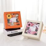 Rigid Cardboard Jewelry Flower Gift Packaging Box Custom Logo Printing