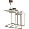 Buy cheap Industrial Wood Metal Nesting Bedside Tables C Shaped from wholesalers