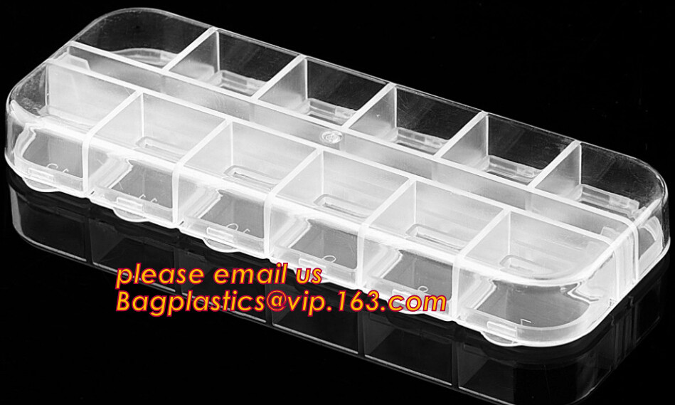 Adjustable Plastic Storage Box For Nail Art Design Decoration, Creative multi-function plastic storage box cosmetics cas