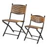 Buy cheap Outdoor Metal Woven Pe Artificial Rattan Folding Chair for School Party Banquet Event from wholesalers