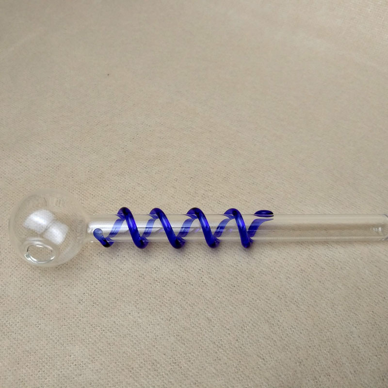 Hand Blown Glass Smoking Tubes Clear Glass Oil Nail Pipes Long Using Life