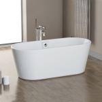 Acrylic Non Whirlpool Freestanding Oval Tub For Adult Body Soaking