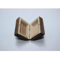 Buy cheap Pine Wood Handmade Decorative Wooden Boxes , Hinged Wooden Craft Boxes Nature product